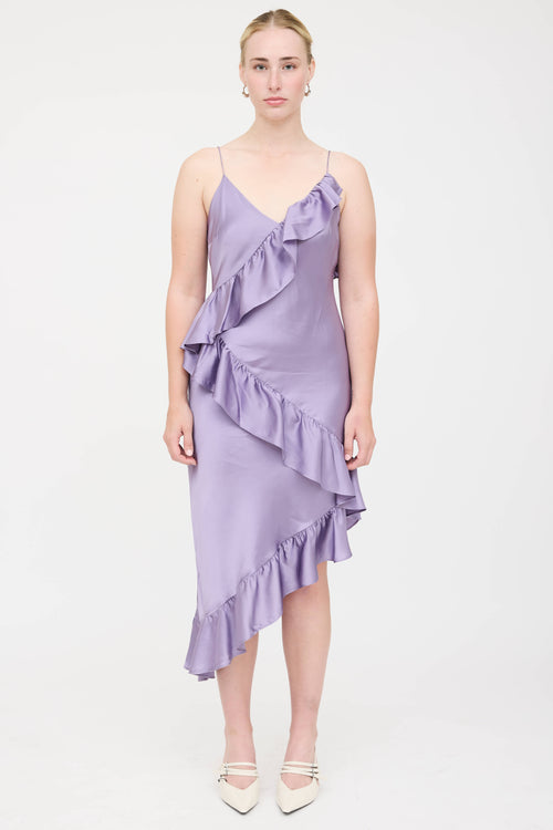 Cami NYC Silk Ruffle Sleeveless Dress