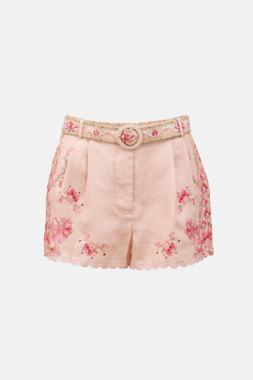 Camilla Linen Floral Embellished Set