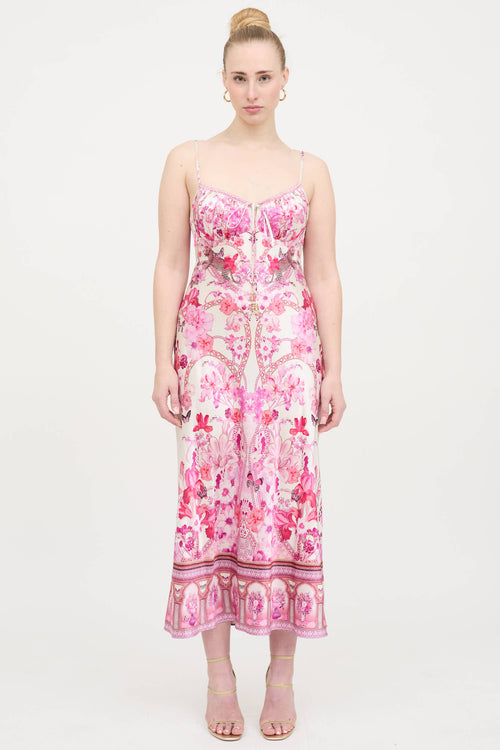 Silk Floral Maxi Dress