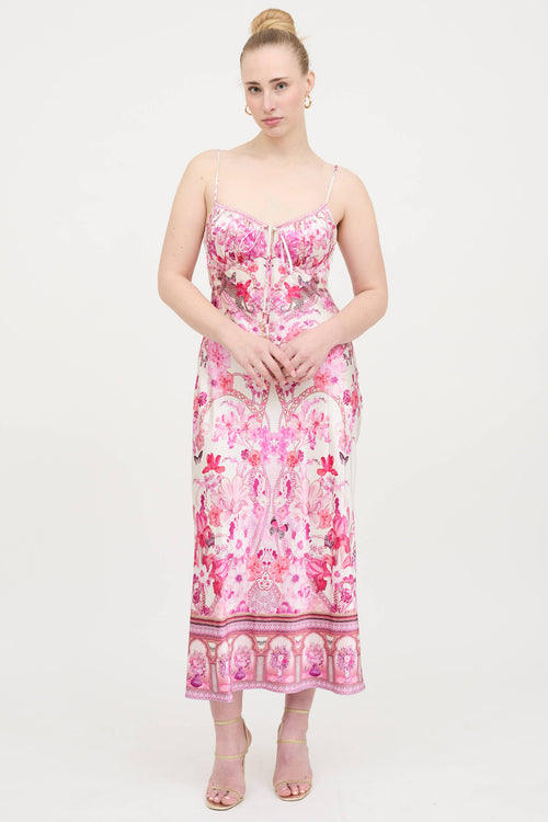 Silk Floral Maxi Dress