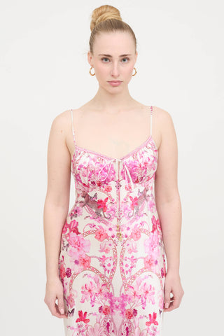 Silk Floral Maxi Dress