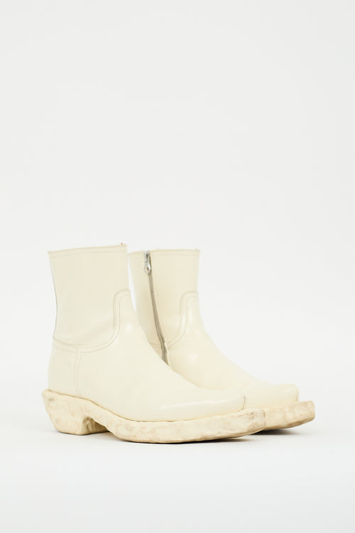 Camper Lab White Patent Venga Boot