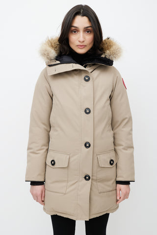 Canada Goose Beige Expedition Fur Down Parka