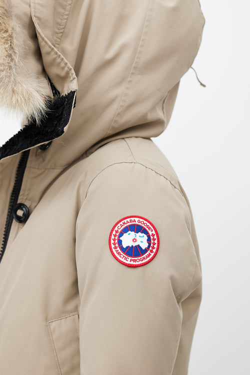 Canada Goose Beige Expedition Fur Down Parka