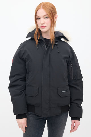 Canada Goose Black Down Chilliwack Heritage Bomber Jacket