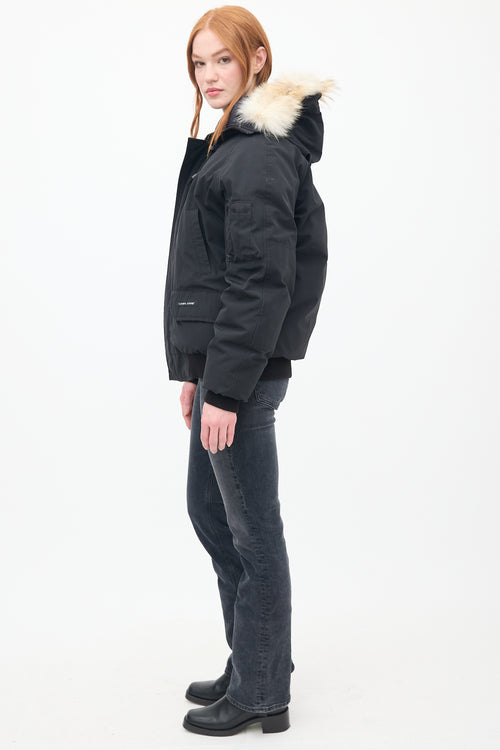 Canada Goose Black Down Chilliwack Heritage Bomber Jacket