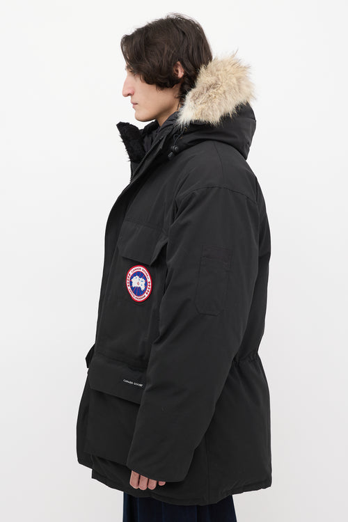 Canada Goose Black Down & Fur Trim Expedition Jacket