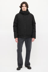 Canada Goose Black Down Hooded Bomber Jacket