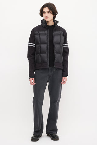 Canada Goose Black Down & Nylon Hybridge Puffer Jacket