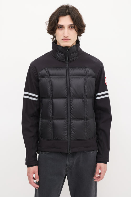 Canada Goose Black Down & Nylon Hybridge Puffer Jacket