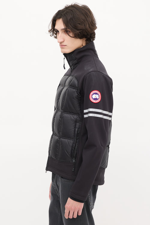 Canada Goose Black Down & Nylon Hybridge Puffer Jacket