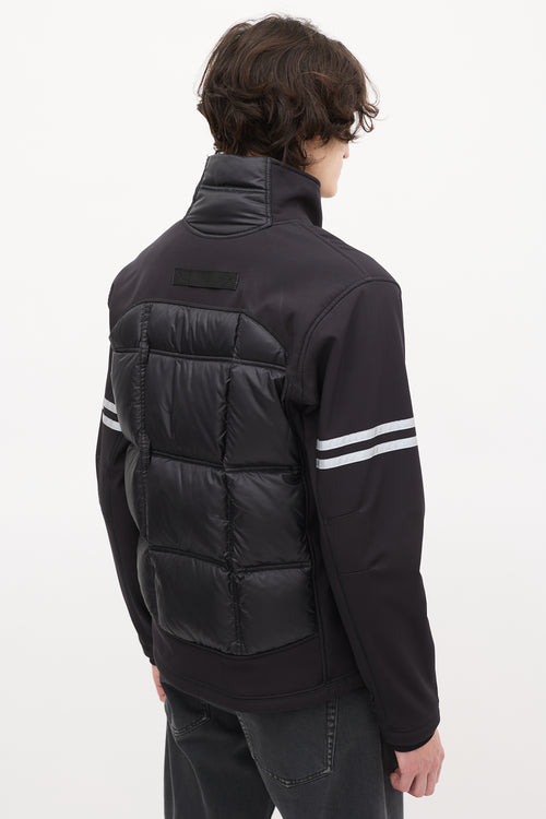 Canada Goose Black Down & Nylon Hybridge Puffer Jacket