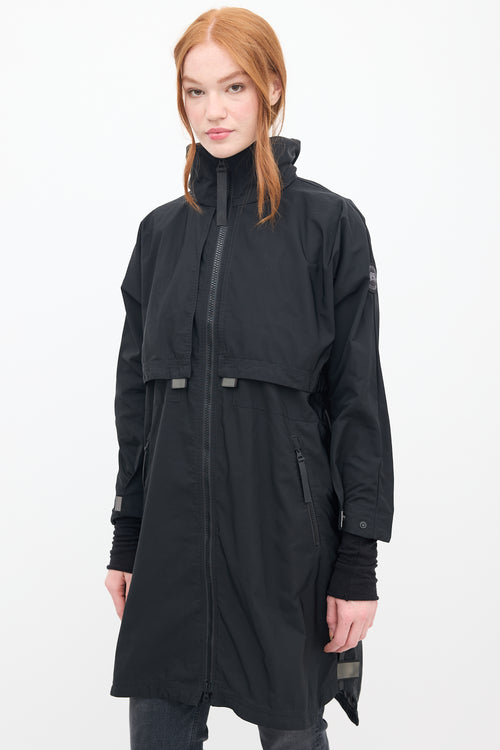 Canada Goose Black Long Anorak Coat