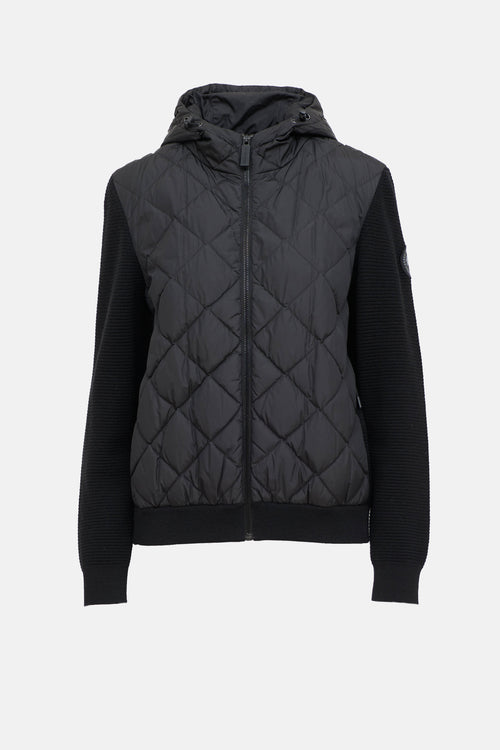 Quilted Knit Hoodie Jacket