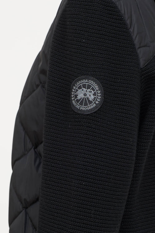 Quilted Knit Hoodie Jacket