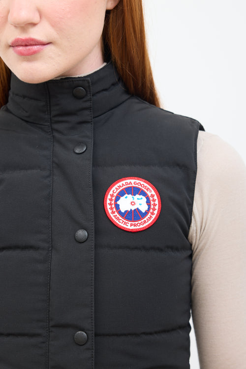 Canada Goose Black Quilted Puffer Freestyle Down Vest