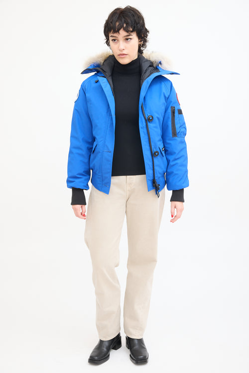 Canada Goose Blue Chilliwack Bomber PBI Down Jacket