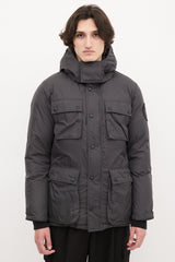 Canada Goose Dark Grey Down & Nylon Manitoba Jacket