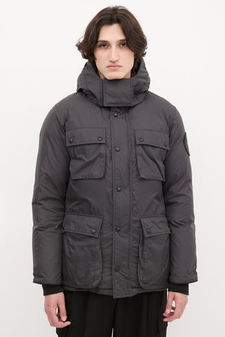 Canada Goose Dark Grey Down & Nylon Manitoba Jacket