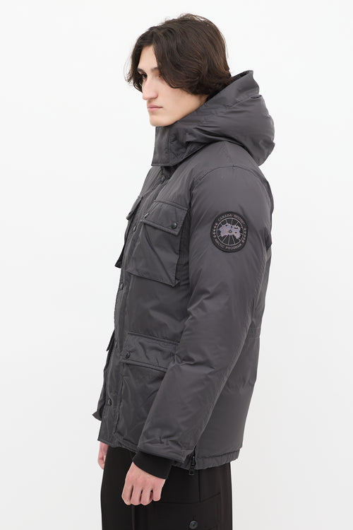 Canada Goose Dark Grey Down & Nylon Manitoba Jacket