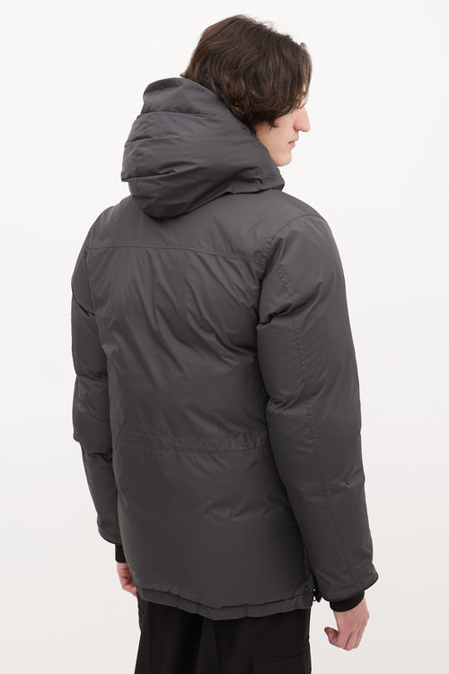 Canada Goose Dark Grey Down & Nylon Manitoba Jacket