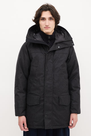 Canada Goose Dark Grey Down & Wool Langford Jacket