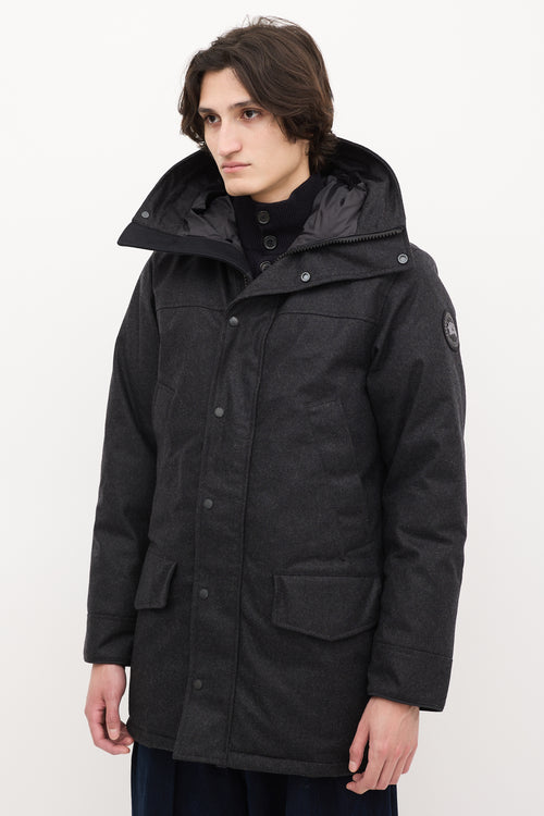 Canada Goose Dark Grey Down & Wool Langford Jacket