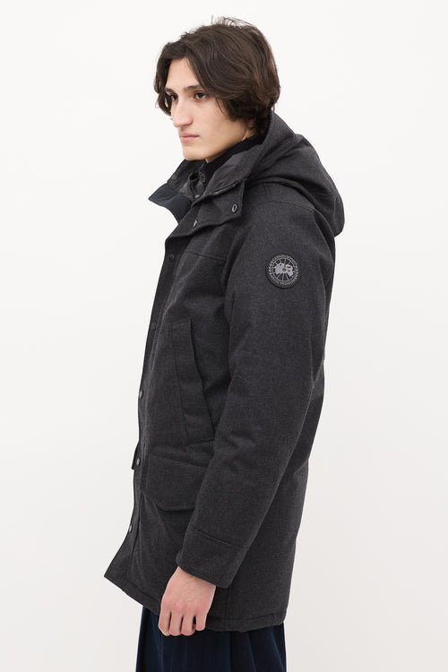 Canada Goose Dark Grey Down & Wool Langford Jacket