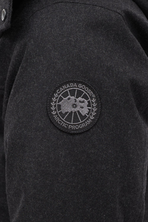 Canada Goose Dark Grey Down & Wool Langford Jacket