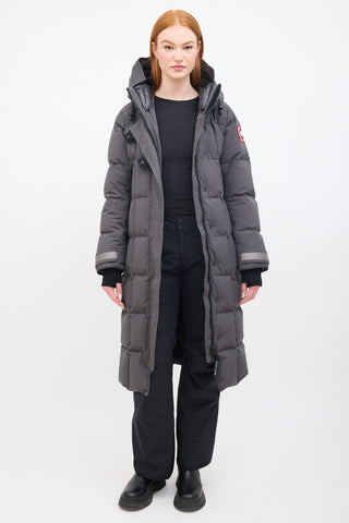 Canada Goose Dark Grey Quilted Down Elmwood Parka