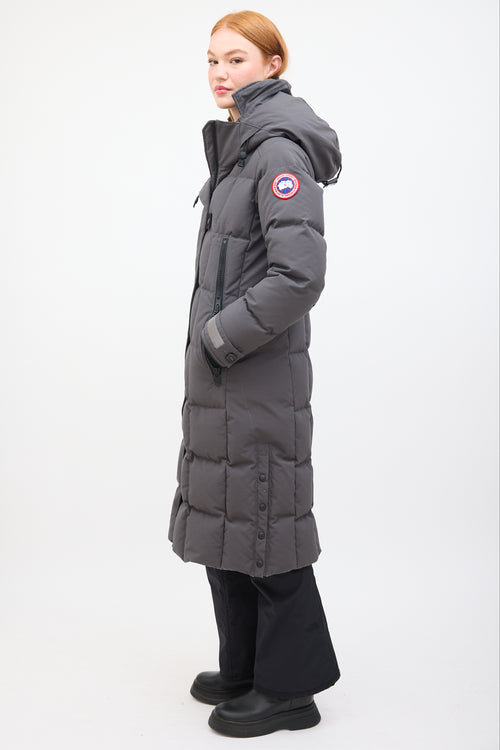 Canada Goose Dark Grey Quilted Down Elmwood Parka