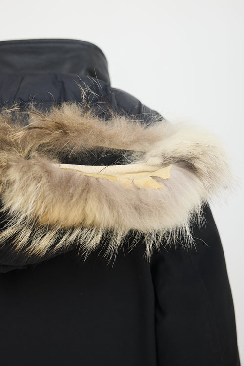 Canada Goose Down Leather Trimmed Banff Parka