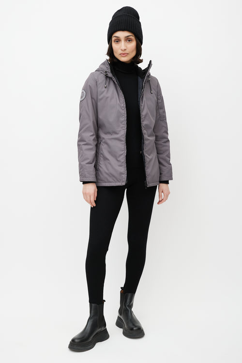 Canada Goose Grey Down Hooded Jacket
