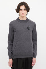 Canada Goose Grey Knit Puffer Reversible Hybridge Sweater