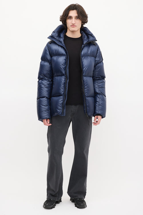 Canada Goose Navy Down & Nylon Crofton Puffer Jacket