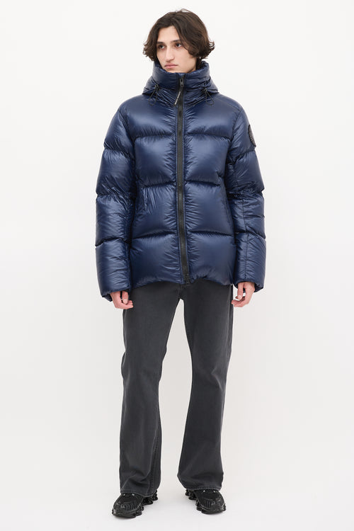 Canada Goose Navy Down & Nylon Crofton Puffer Jacket