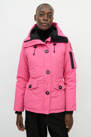 Canada Goose Pink Woven Down Jacket