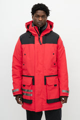 Canada Goose Red & Black Erickson Down Reflective Parka