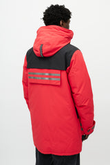 Canada Goose Red & Black Erickson Down Reflective Parka