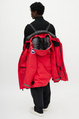 Canada Goose Red & Black Erickson Down Reflective Parka