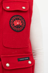 Canada Goose Red Down & Wool Cargo Pocket Vest