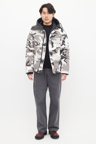 Canada Goose White & Grey Down Camo MacMillan Jacket