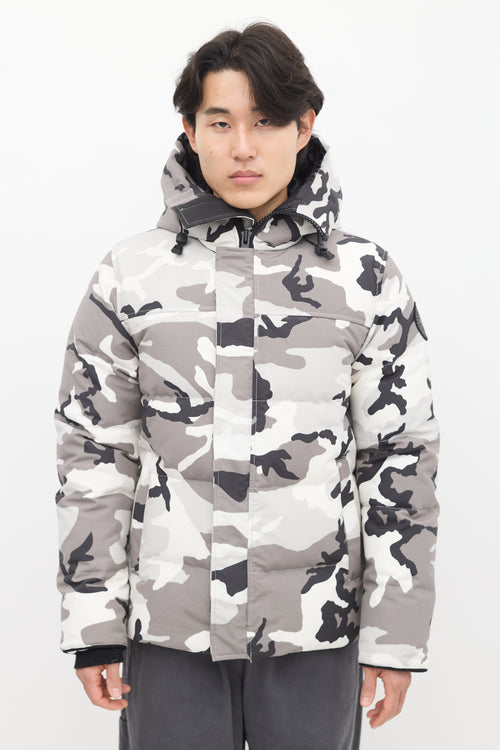 Canada Goose White & Grey Down Camo MacMillan Jacket