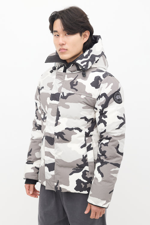 Canada Goose White & Grey Down Camo MacMillan Jacket