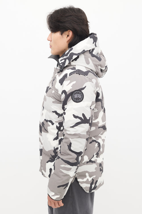 Canada Goose White & Grey Down Camo MacMillan Jacket