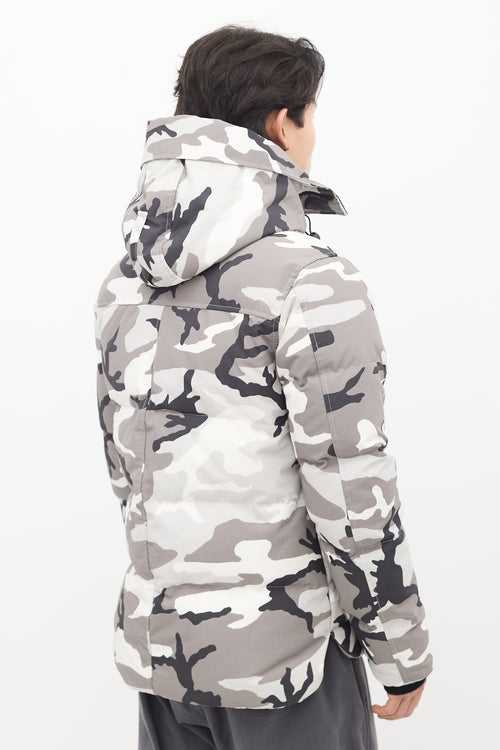 Canada Goose White & Grey Down Camo MacMillan Jacket