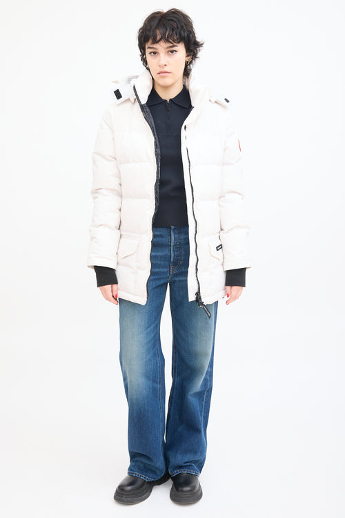 Canada Goose White Solaris Down Parka