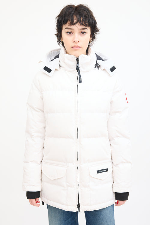 Canada Goose White Solaris Down Parka