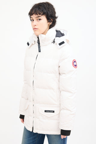 Canada Goose White Solaris Down Parka