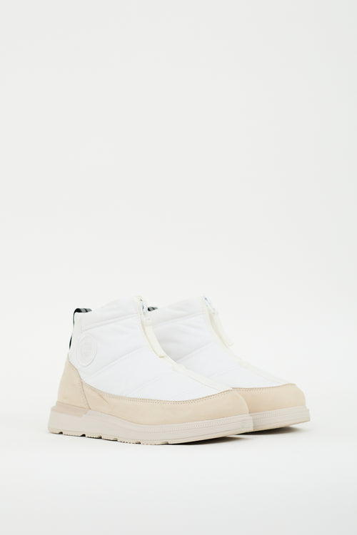 Canada Goose White & Cream Cypress Puffer Boot